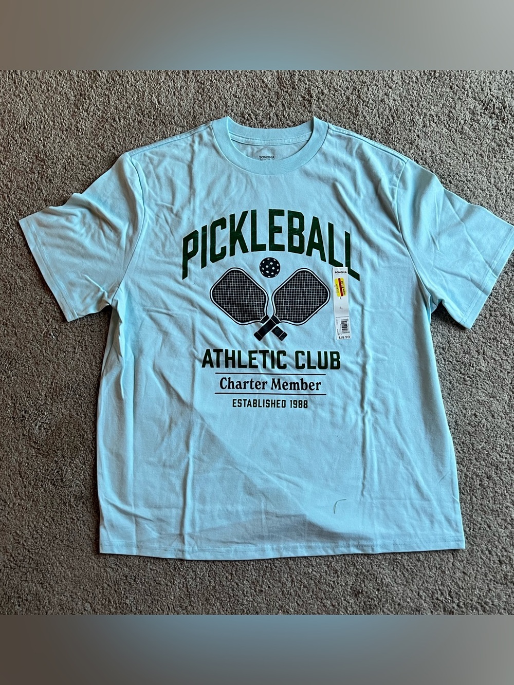 Sonoma Light Blue Pickleball Athletic Club Tee